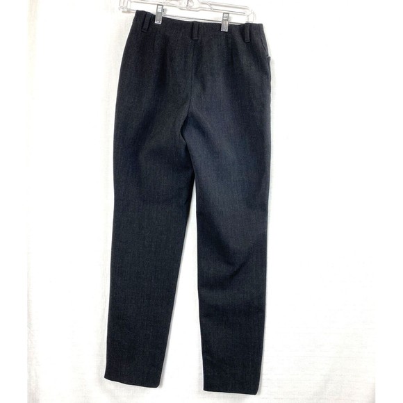 Ralph Lauren Pants Side Zip Womens Size 6 Petite Charcoal Wool Blend Fitted - Picture 2 of 10